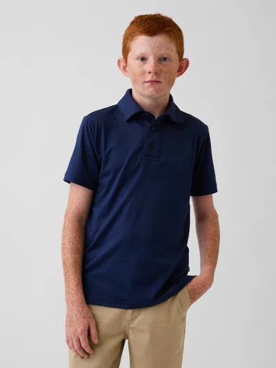 Gap Kids Uniform Performance Polo Shirt In Navy
