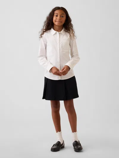 Gap Kids Uniform Pleated Khaki Skort In Black