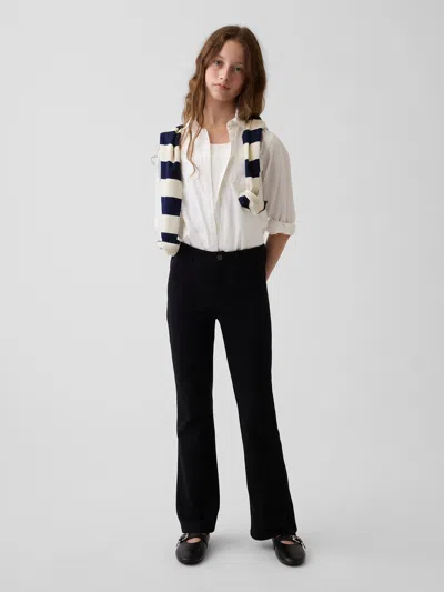 Gap Kids Uniform Ponte Flare Pants In Black