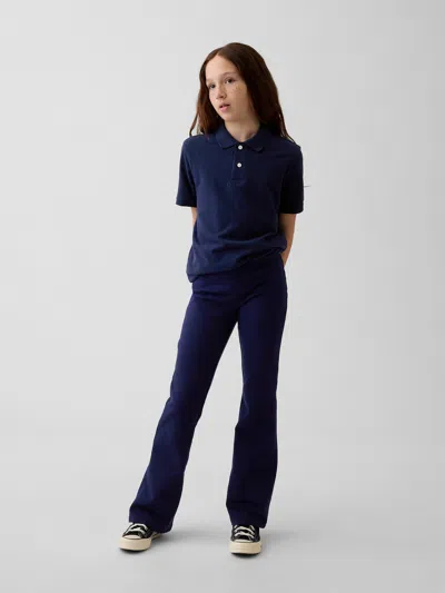 Gap Kids Uniform Ponte Flare Pants In Navy Uniform