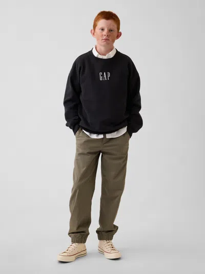 Gap Kids Uniform Relaxed Joggers In Green