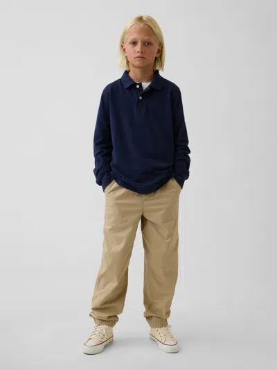 Gap Kids Uniform Relaxed Joggers In Iconic Khaki