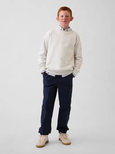 Gap Kids Uniform Relaxed Joggers In Tapestry Navy