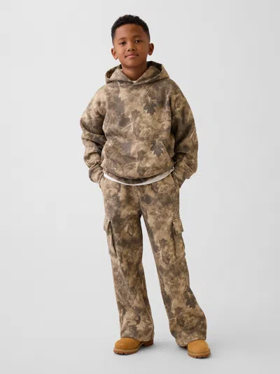 Gap Kids Vintagesoft Baggy Cargo Sweatpants In Light Camo