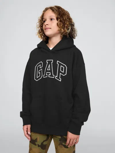 Gap Kids Vintagesoft Logo Hoodie In New True Black