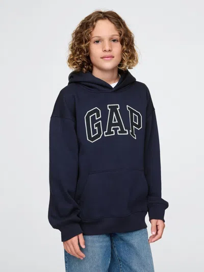 Gap Kids Vintagesoft Logo Hoodie In Tapestry Navy
