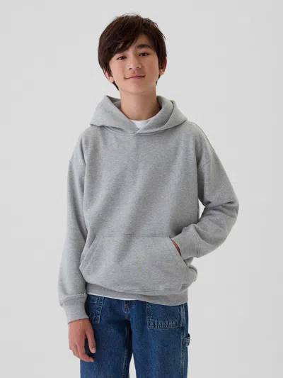 Gap Kids Vintagesoft Relaxed Hoodie In Light Grey