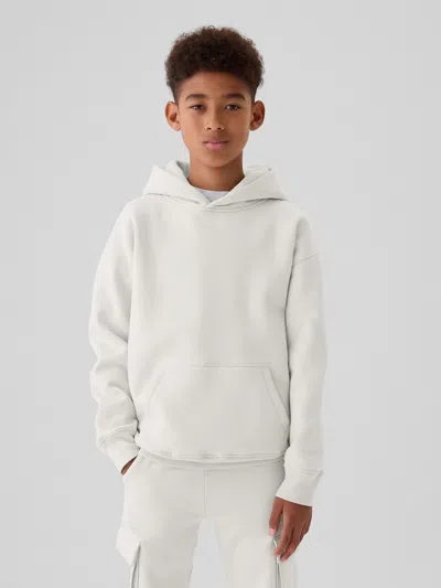 Gap Kids Vintagesoft Relaxed Hoodie In Off White