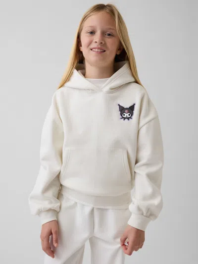Gap Kids Vintagesoft Relaxed Hoodie In Off White