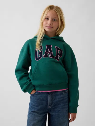 Gap Kids Vintagesoft Relaxed Hoodie In Posy Green