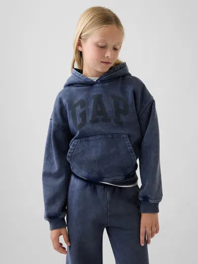 Gap Kids Vintagesoft Relaxed Hoodie In Tapestry Navy Wash