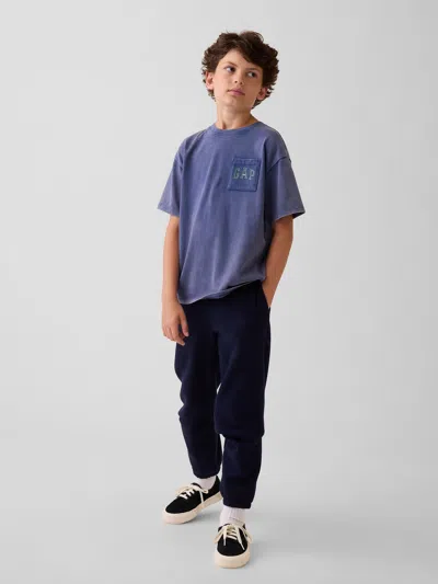 Gap Kids Vintagesoft Relaxed Joggers In Blue