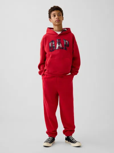 Gap Kids Vintagesoft Relaxed Joggers In Red