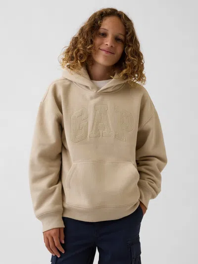 Gap Kids Vintagesoft Relaxed Logo Hoodie In Bedrock