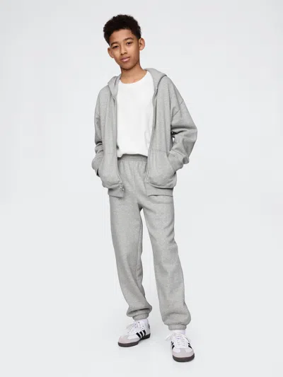 Gap Kids Vintagesoft Relaxed Logo Joggers In Grey