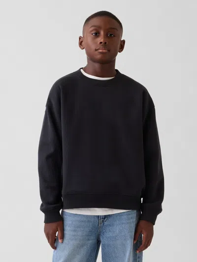 Gap Kids Vintagesoft Relaxed Sweatshirt In Black