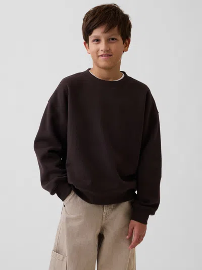 Gap Kids Vintagesoft Relaxed Sweatshirt In Terra Brown