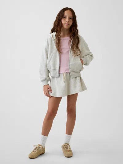 Gap Kids Vintagesoft Skort In Light Grey Heather