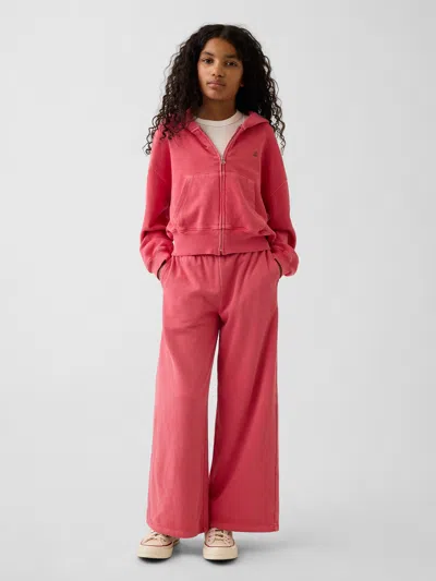 Gap Kids Vintagesoft Terry Baggy Sweatpants In Chakra Red