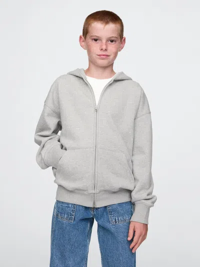 Gap Kids Vintagesoft Zip Hoodie In Grey