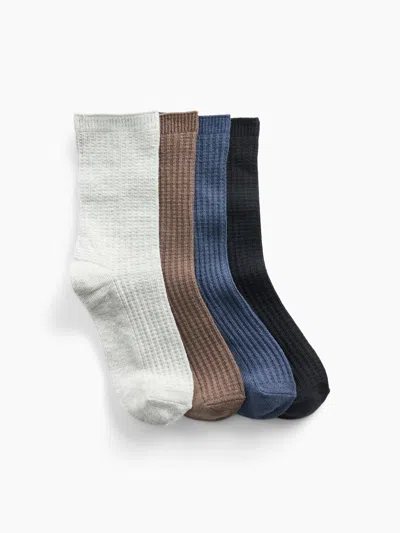 Gap Kids Waffle Crew Socks (4-pack) In Multi
