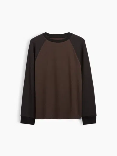 Gap Kids Waffle Raglan T-shirt In Terra Brown