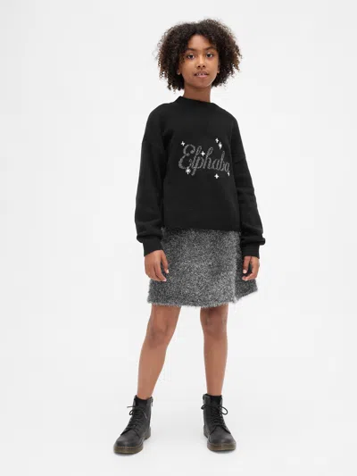 Gap Kids Wicked Tinsel Eyelash Sweater Skirt In Black