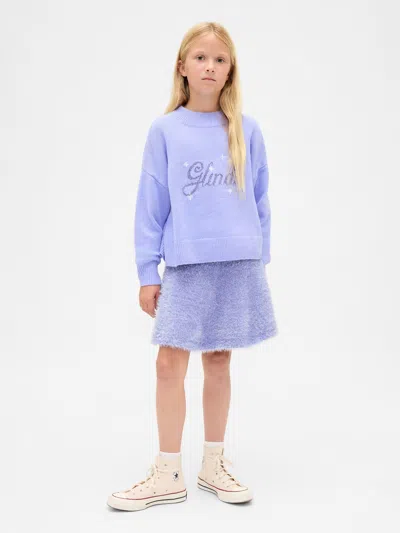 Gap Kids Wicked Tinsel Eyelash Sweater Skirt In Pale Periwinkle