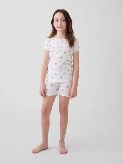 Gap Kids Winnie The Pooh Organic Brushed Cotton Pj Short Set In Off White