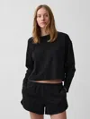 Gap Knit Oversized Crop T-shirt In Black