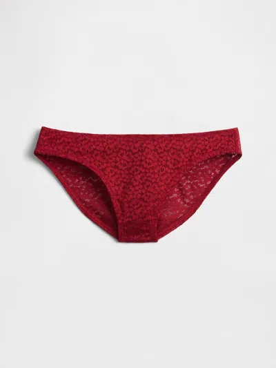 Gap Lace Bikini In Sled Red