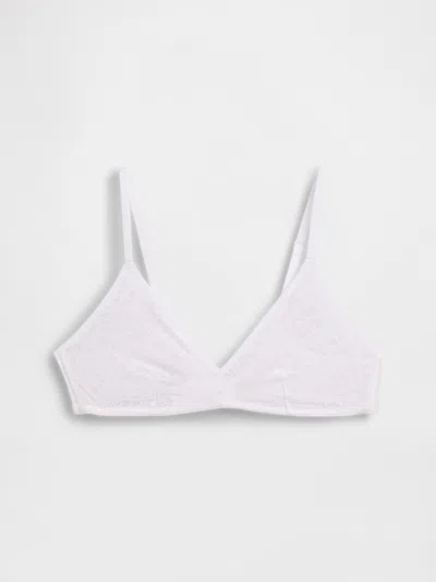 Gap Lace Plunge Bralette In White