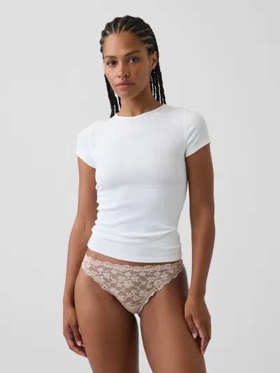 Gap Lace Thong In Acapulco Sand Beige