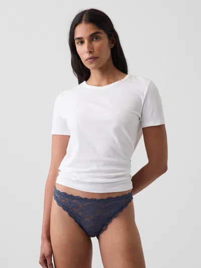 Gap Lace Thong In Sargassus Blue