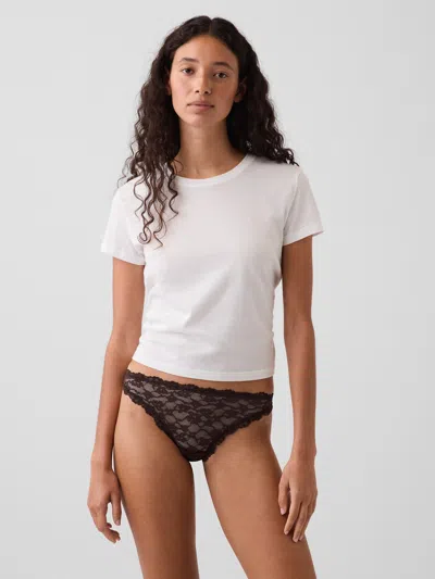 Gap Lace Thong In Terra Brown