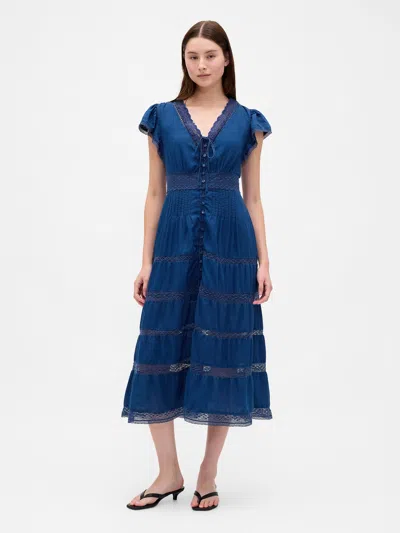 Gap Lace-trim Midi Dress