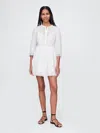 Gap Lace-trim Mini Dress In Off White