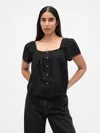 Gap Lace-trim Square-neck Crop Top