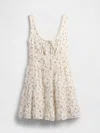 Gap Lace-trim Tiered Mini Dress In White
