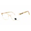 Gap Ladies Gold Tone Rectangular Eyeglass Frames Vgp035