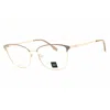 Gap Ladies Gold Tone Rectangular Eyeglass Frames Vgp820