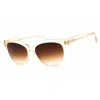Gap Ladies Gold Tone Rectangular Sunglasses Sgp021 In Brown