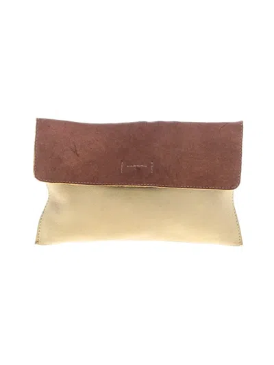 Pre-owned Gap Leather Clutch In Tan