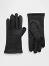 Gap Leather Gloves In Black