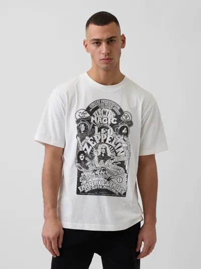 Gap Led Zeppelin Relaxed Graphic T-shirt In White