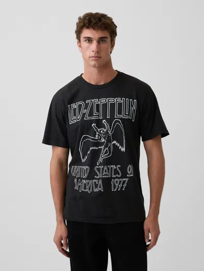 Gap Led Zeppelin Relaxed Graphic T-shirt In Black