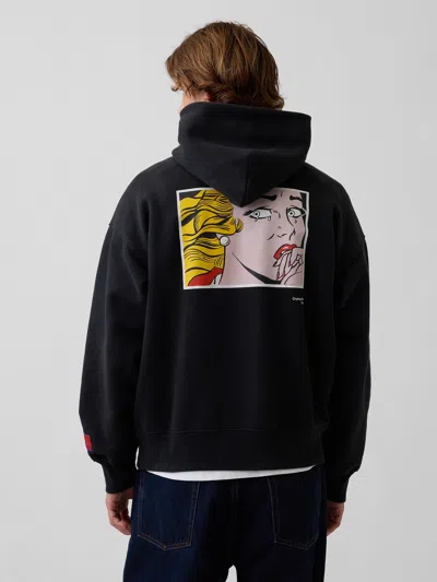 Gap | Lichtenstein | Whitney | Crying Girl Extra Heavyweight Hoodie In Black