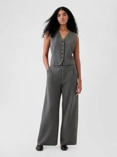 Gap Lightweight Cashsoft Pleated Trousers In Charcoal Grey