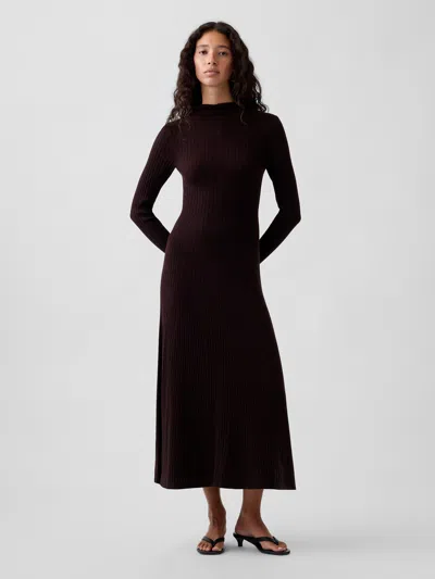 Gap Lightweight Cashsoft Rib Sweater Maxi Dress In Black