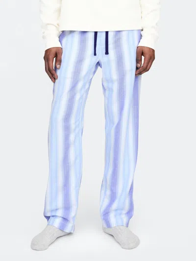 Gap Lightweight Flannel Pj Pants In Blue Crystal